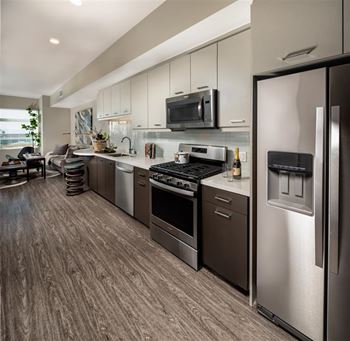 Stainless steel appliances with 5 burner gas cooktop
